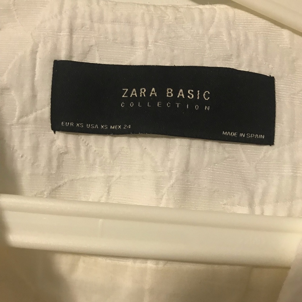 Zara Basic Collection White Fall/Spring Coat - image 2